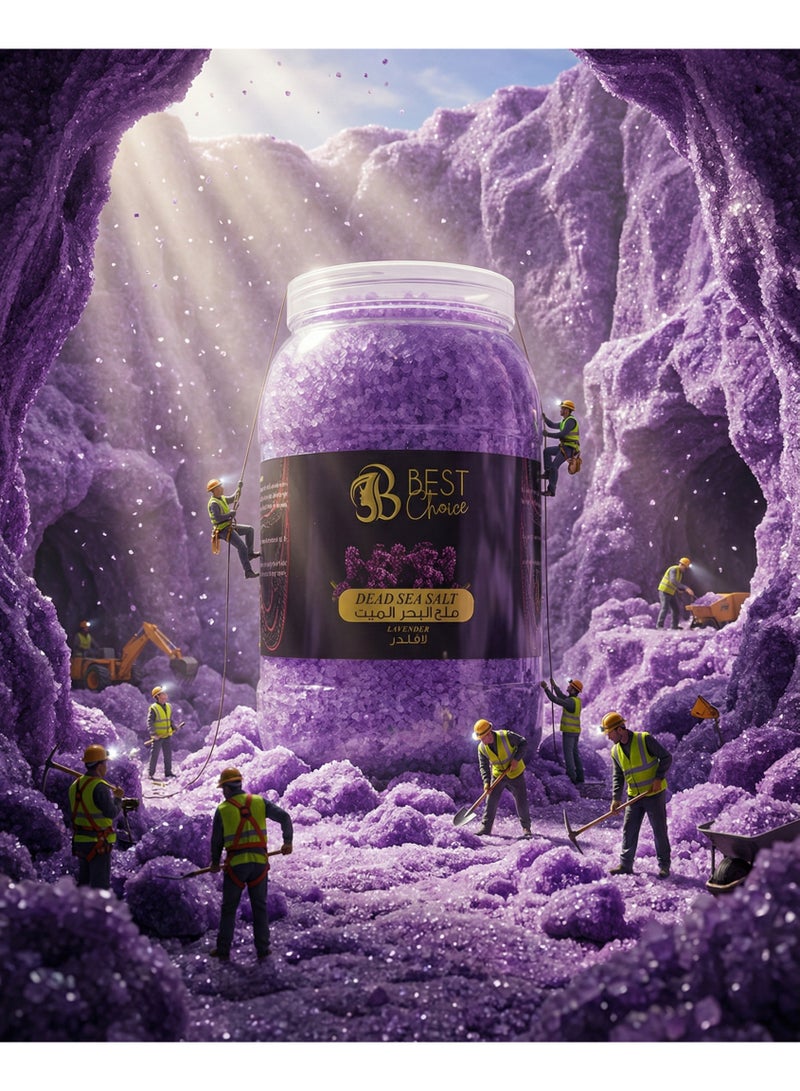 Best Choice Dead Sea Salt Premium Natural Bath Salt 5Kg Jar for Skin Body Hair Care and Relaxation - Lavender - Image 5